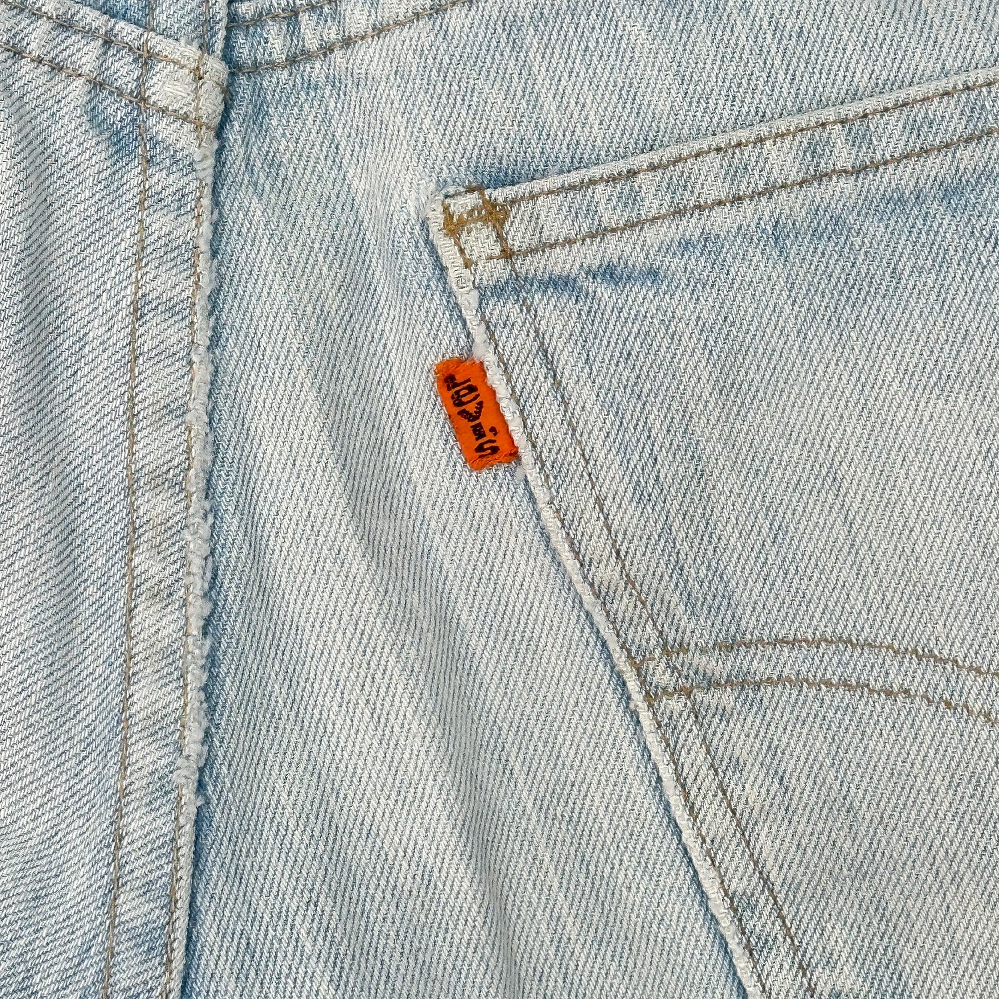 Vintage Levi's Orange Tab Cutoff Shorts - Talon 42, USA - 32x5-4
