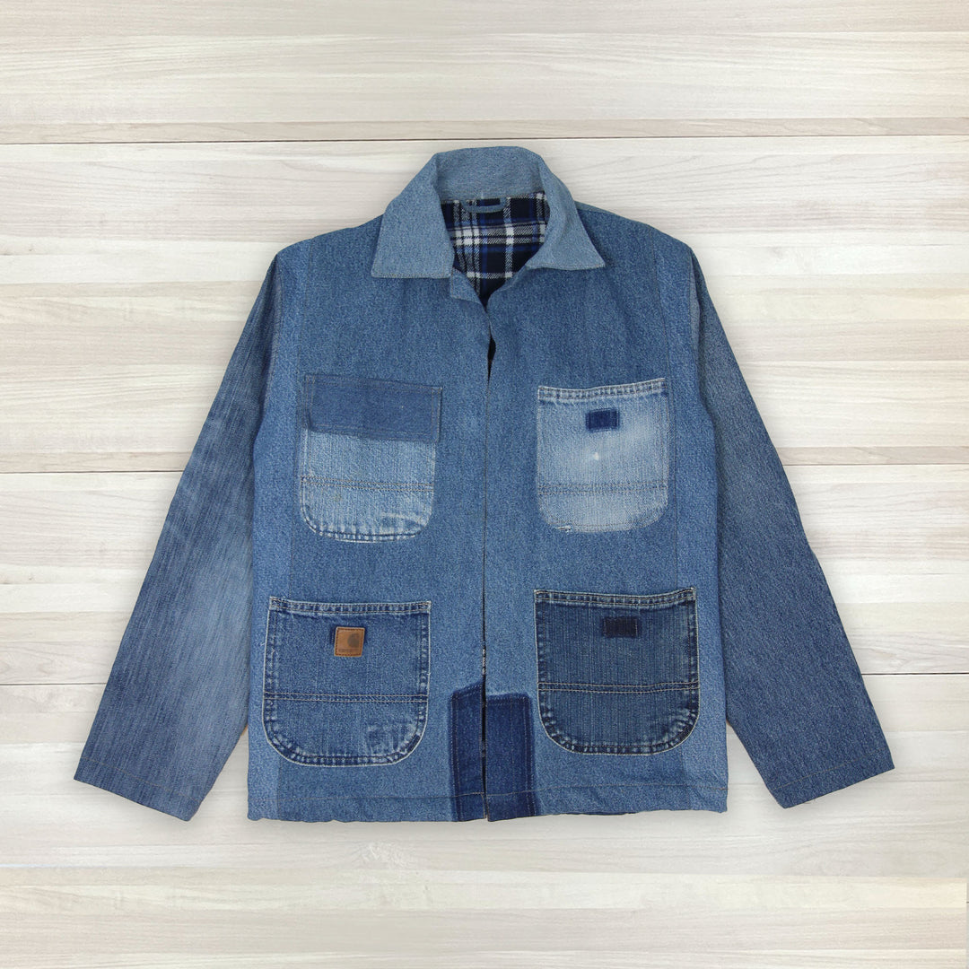 Chore Coat Made From Recycled Carhartt Work Jeans - Small / Medium