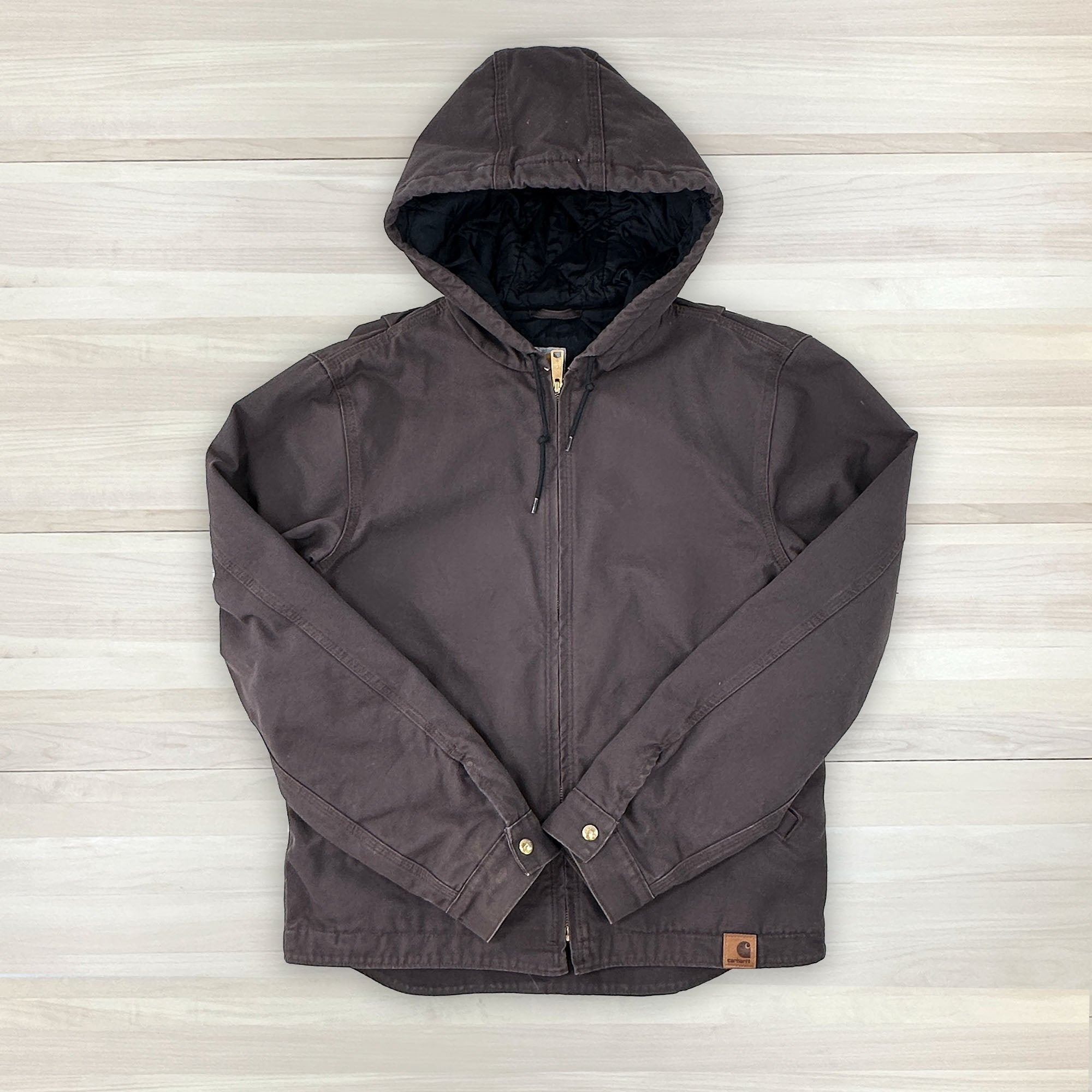 Men's Carhartt Quilted Nylon Lined Sandstone Jacket - Medium-2