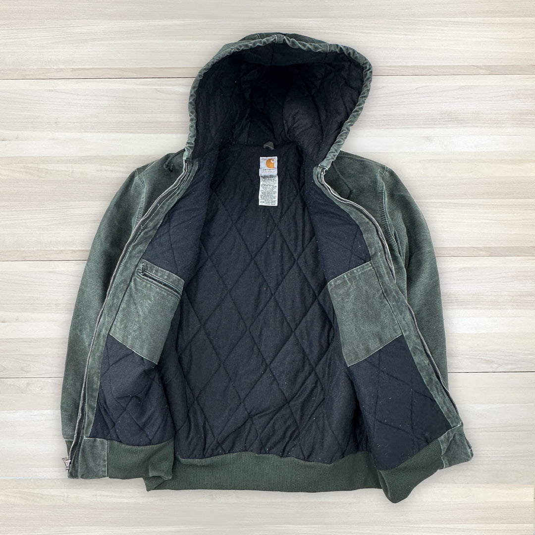 Women's Carhartt Quilted Flannel Lined Sandstone Duck Jacket - XL