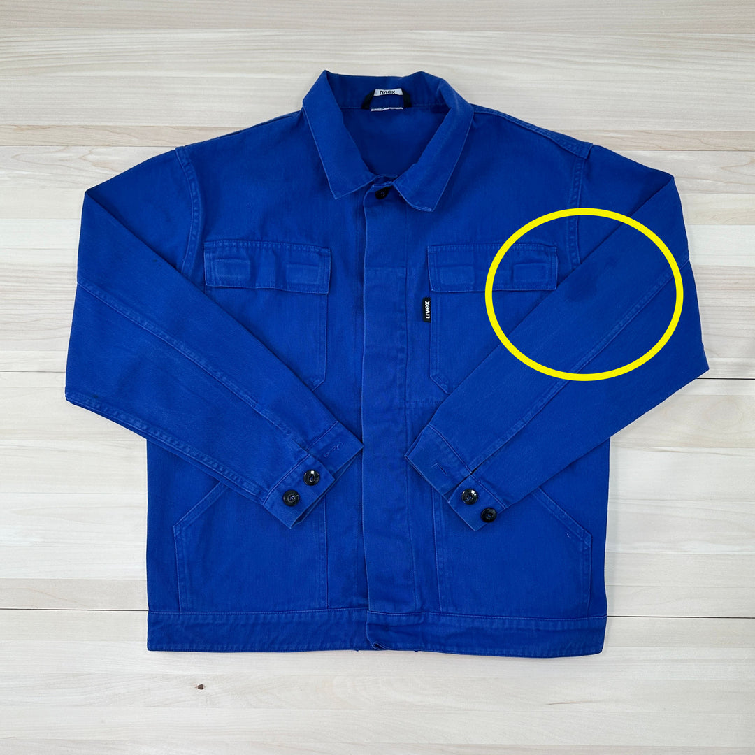 Blue European Work Jacket Men's Large