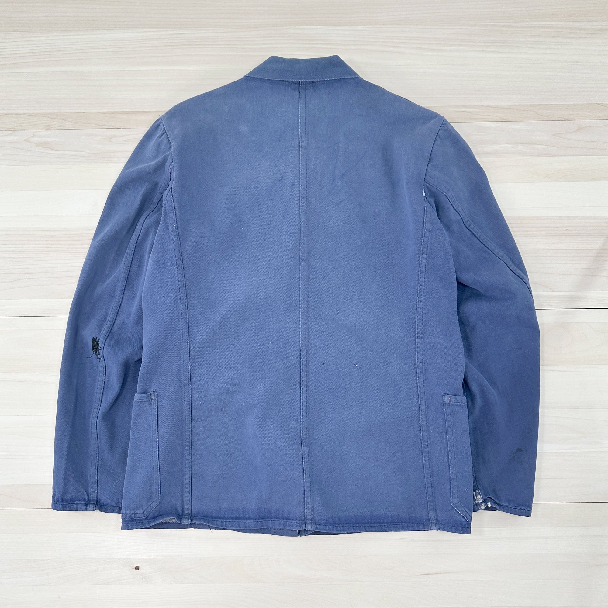 Distressed Vintage Krähe Blue Work Jacket - Women's Medium-7