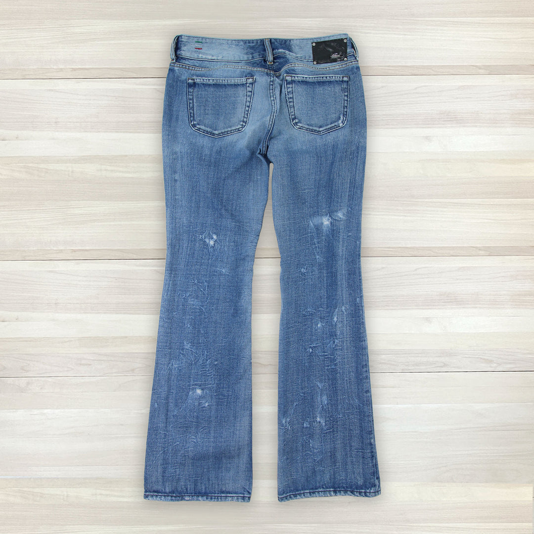 Women's Diesel Y2K Louvely Distressed Bootcut Jeans - 31x34