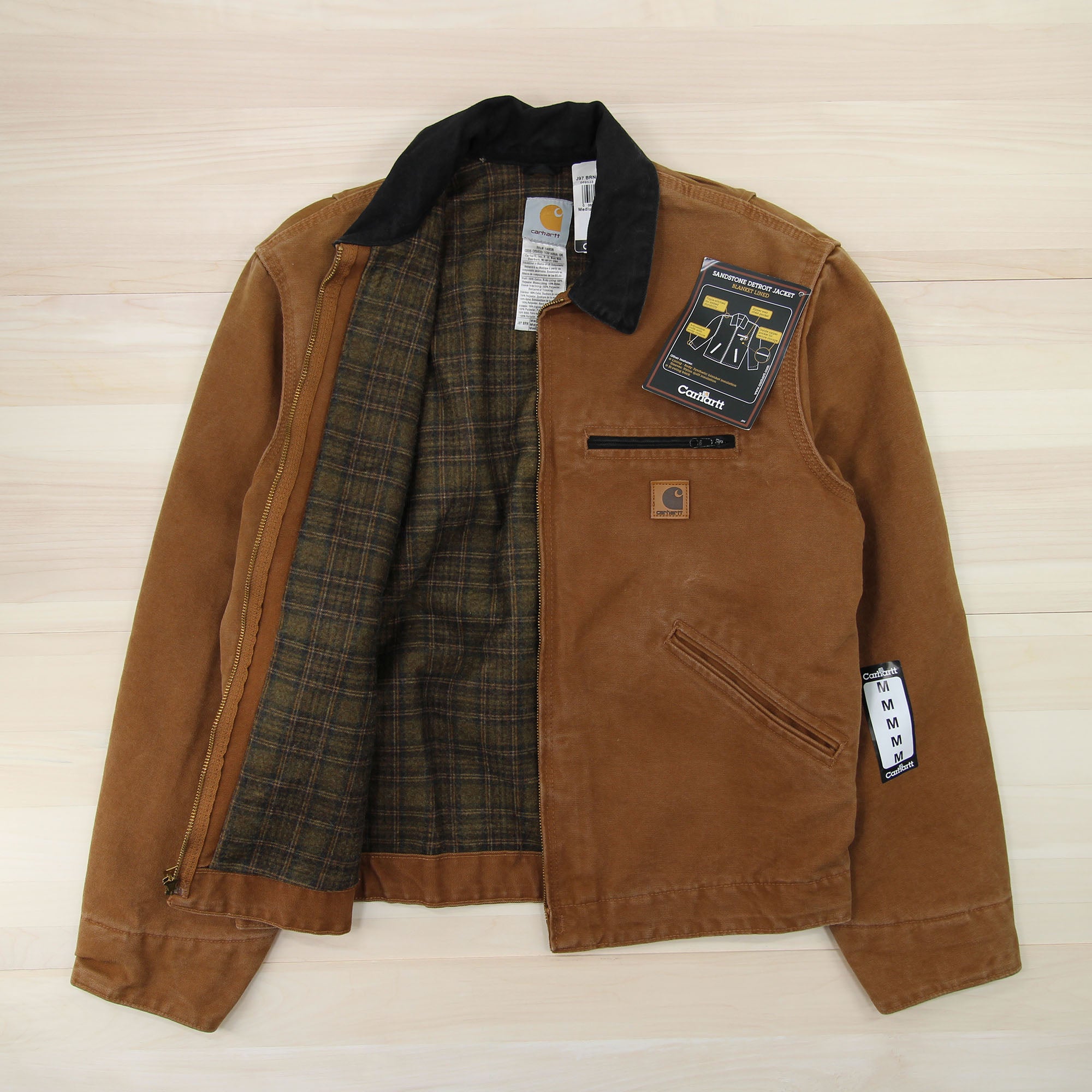 Carhartt j97 sandstone detroit jacket best sale