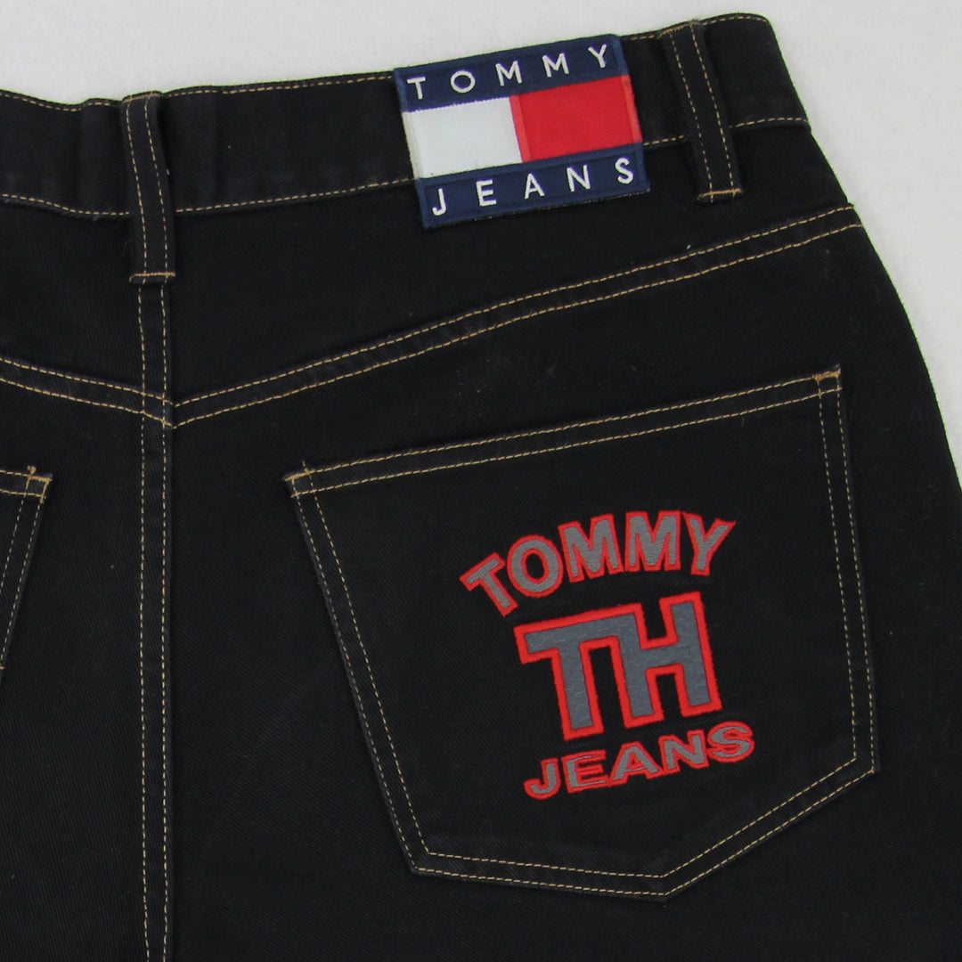 Vintage 02 Tommy Jeans Black Denim Baggy Denim Shorts - Men's 34