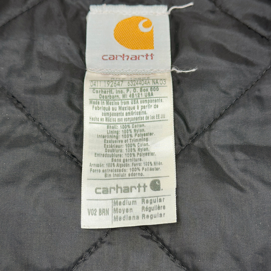 Carhartt V02 BRN Sandstone Quilted Nylon Lined Vest Men's Medium