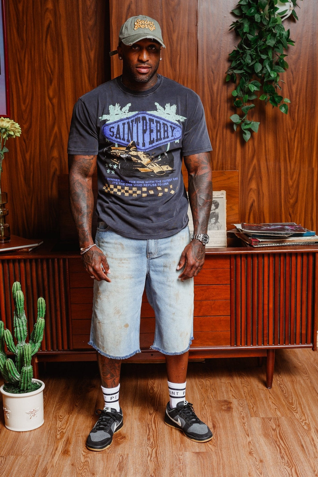 Saint Perry Laid Back Short Denim