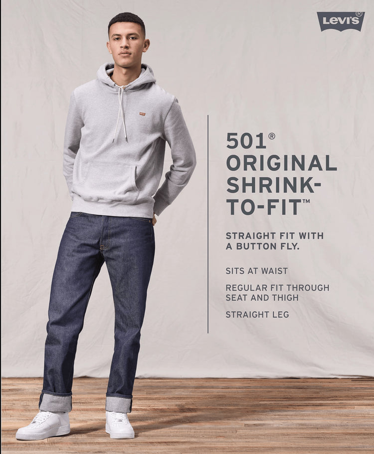 Levi's Jeans SKU: mens-levi-501-shrink-to-fit-jeans1 - Great Lakes Reclaimed Denim