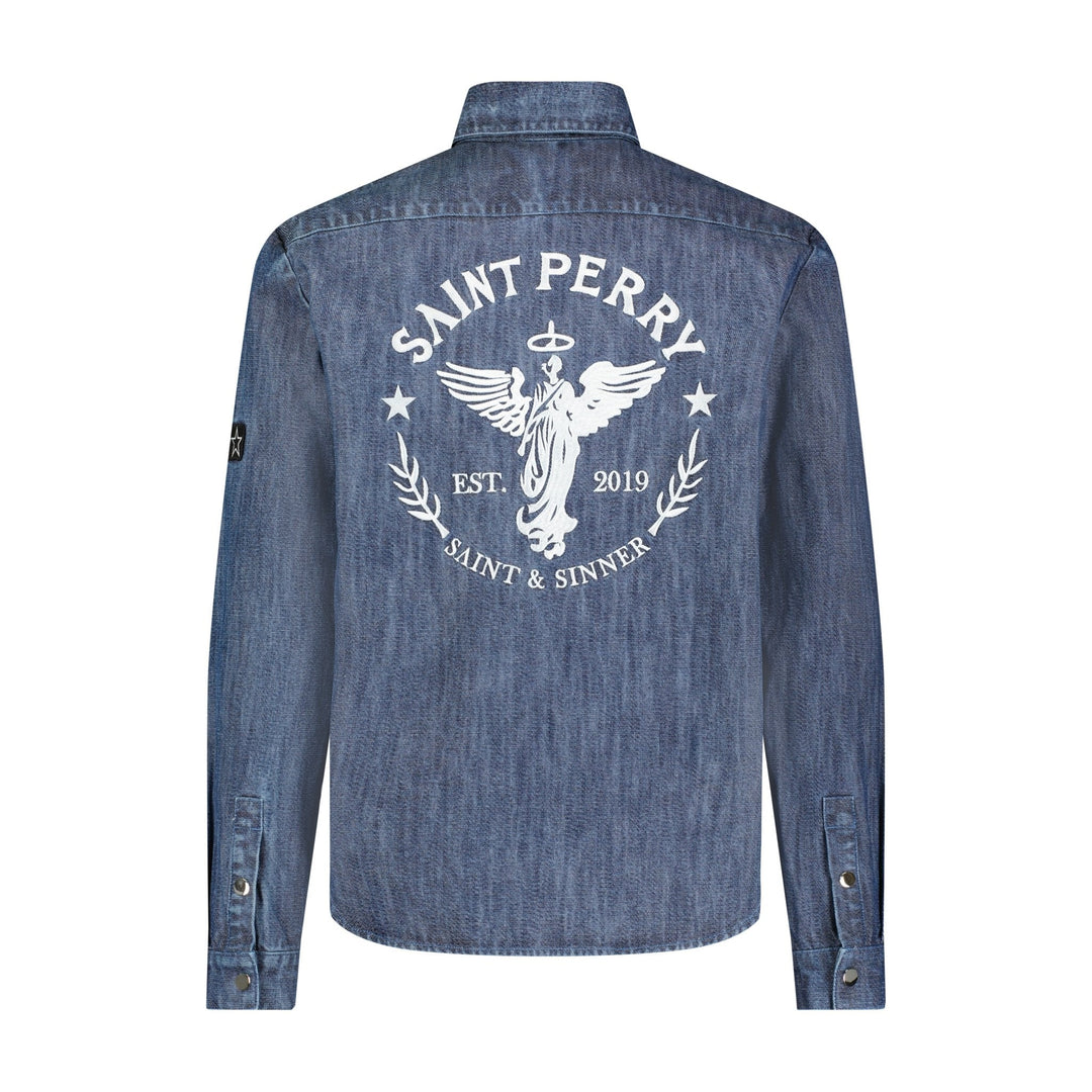 Saint Perry Maze Denim shirt