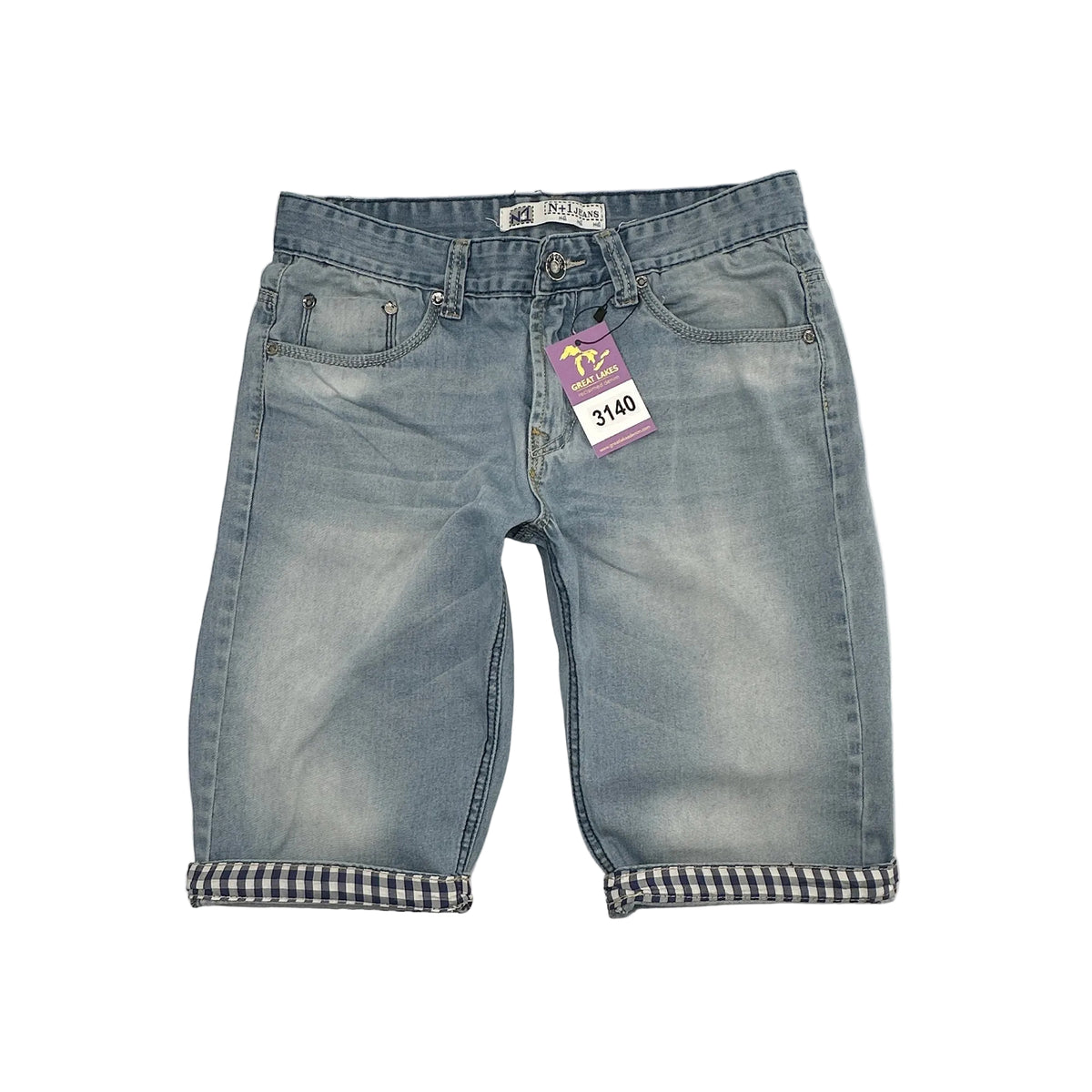 N+1 Shorts SKU: 3140 - Great Lakes Reclaimed Denim