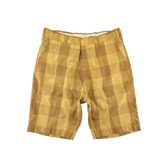 Vintage Plaid Cotton Shorts - Men's 30x8
