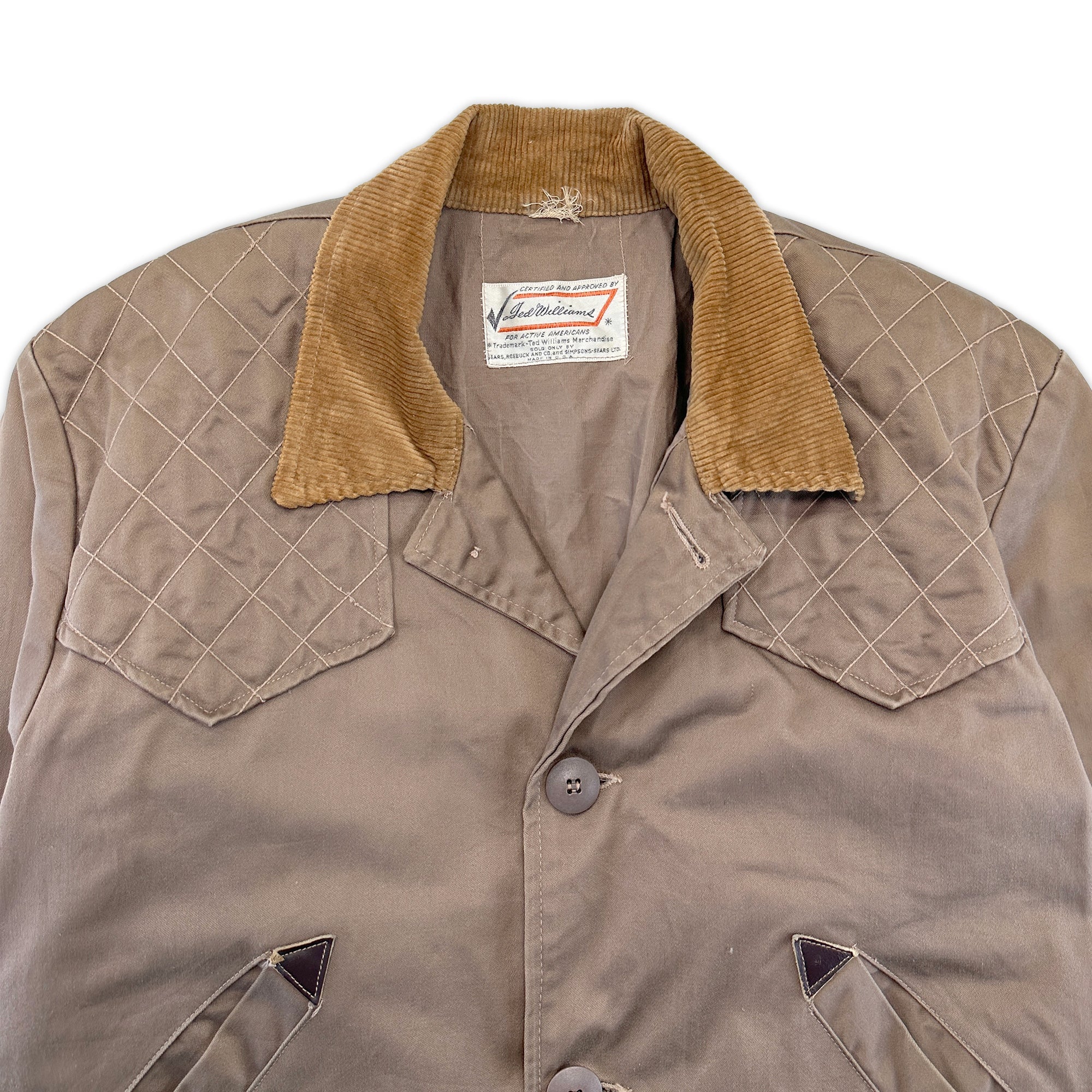 Vintage 60s Ted Williams Sears Roebuck Canvas Hunting Jacket