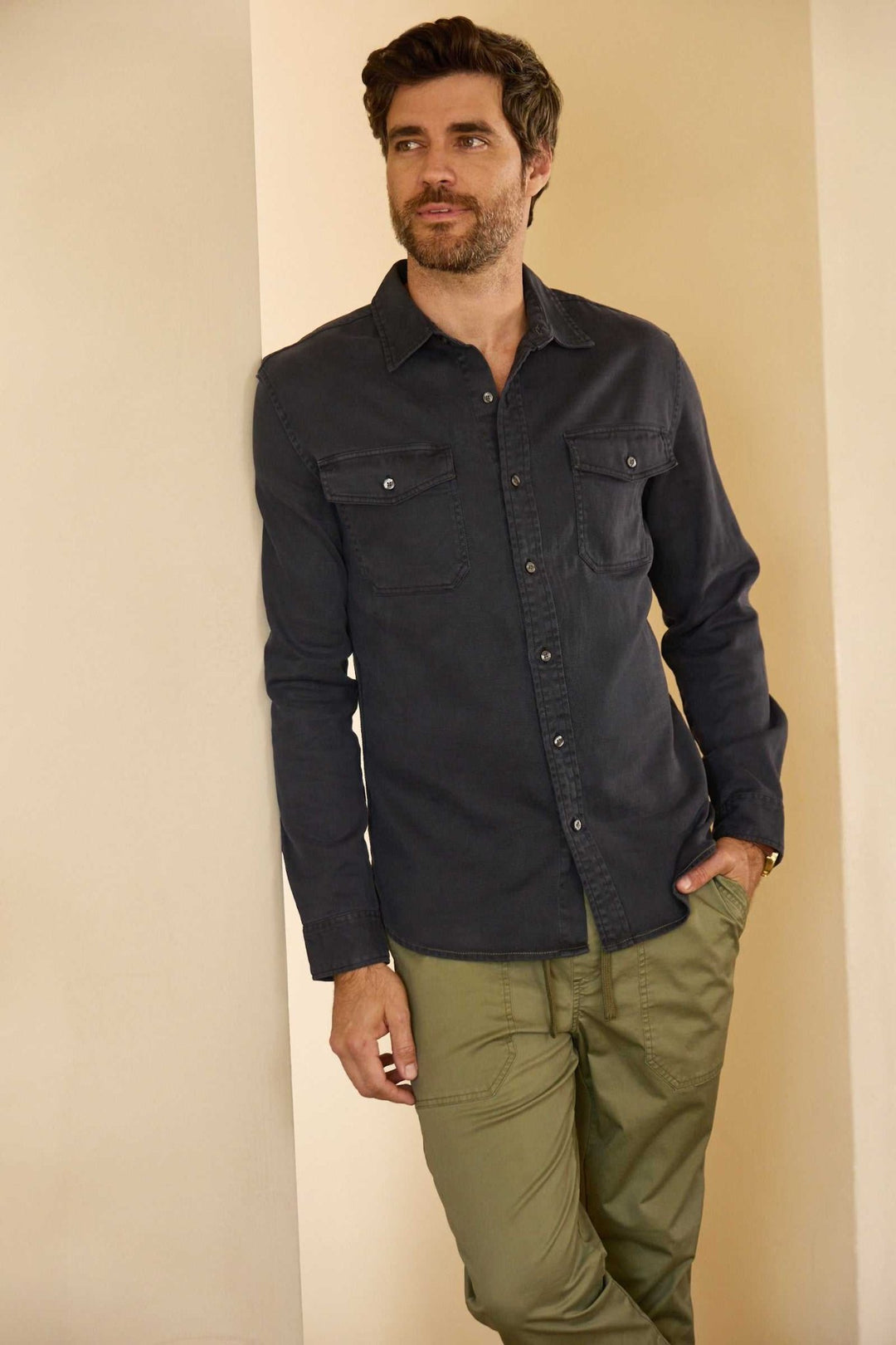 Surfside Supply Co. Shirts SKU: 31500102L-410-S - Great Lakes Reclaimed Denim