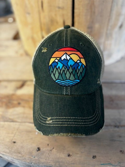 The Goat Stock Caps SKU: dkgrn122 - Great Lakes Reclaimed Denim