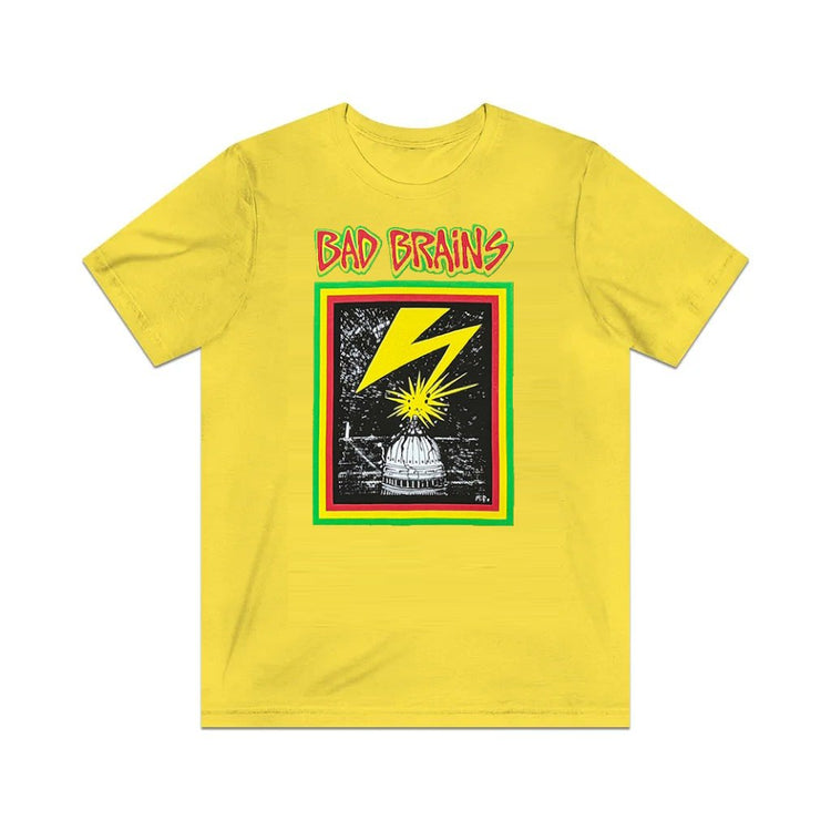 Vintage Merch T-Shirts SKU: BadBrains-CapitolYellow-Small - Great Lakes Reclaimed Denim