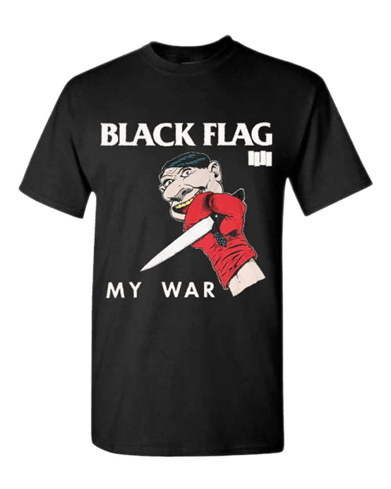 Vintage Merch T-Shirts SKU: BlackFlag-MyWar-BLK-M - Great Lakes Reclaimed Denim