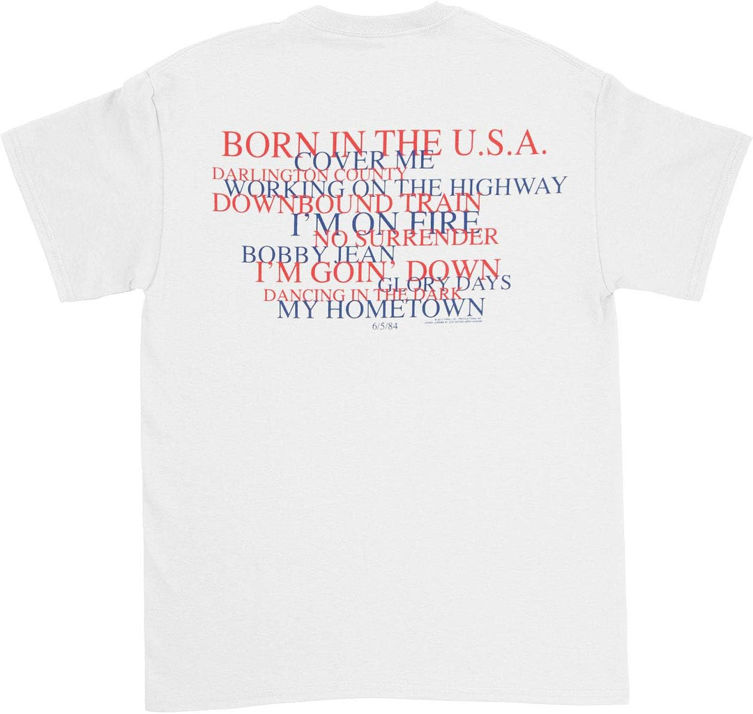 Vintage Merch T-Shirts SKU: BruceSpringsteen-BornUSA-NOBACK-S - Great Lakes Reclaimed Denim