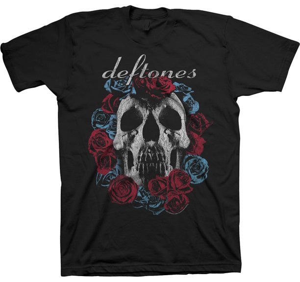 Vintage Merch T-Shirts SKU: Deftones-SkullRoses-S - Great Lakes Reclaimed Denim