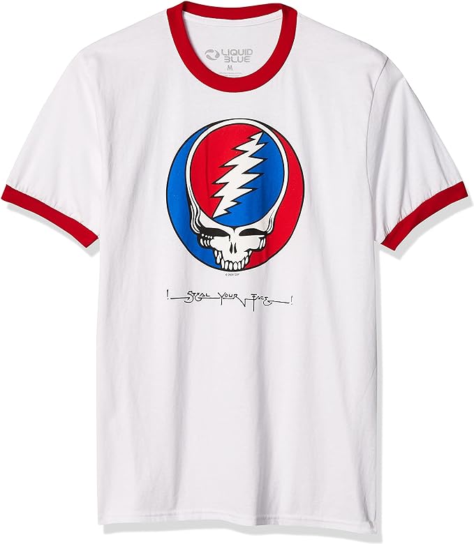 Vintage Merch T-Shirts SKU: GratefulDead-RingerOneLoveBlock-Medium - Great Lakes Reclaimed Denim