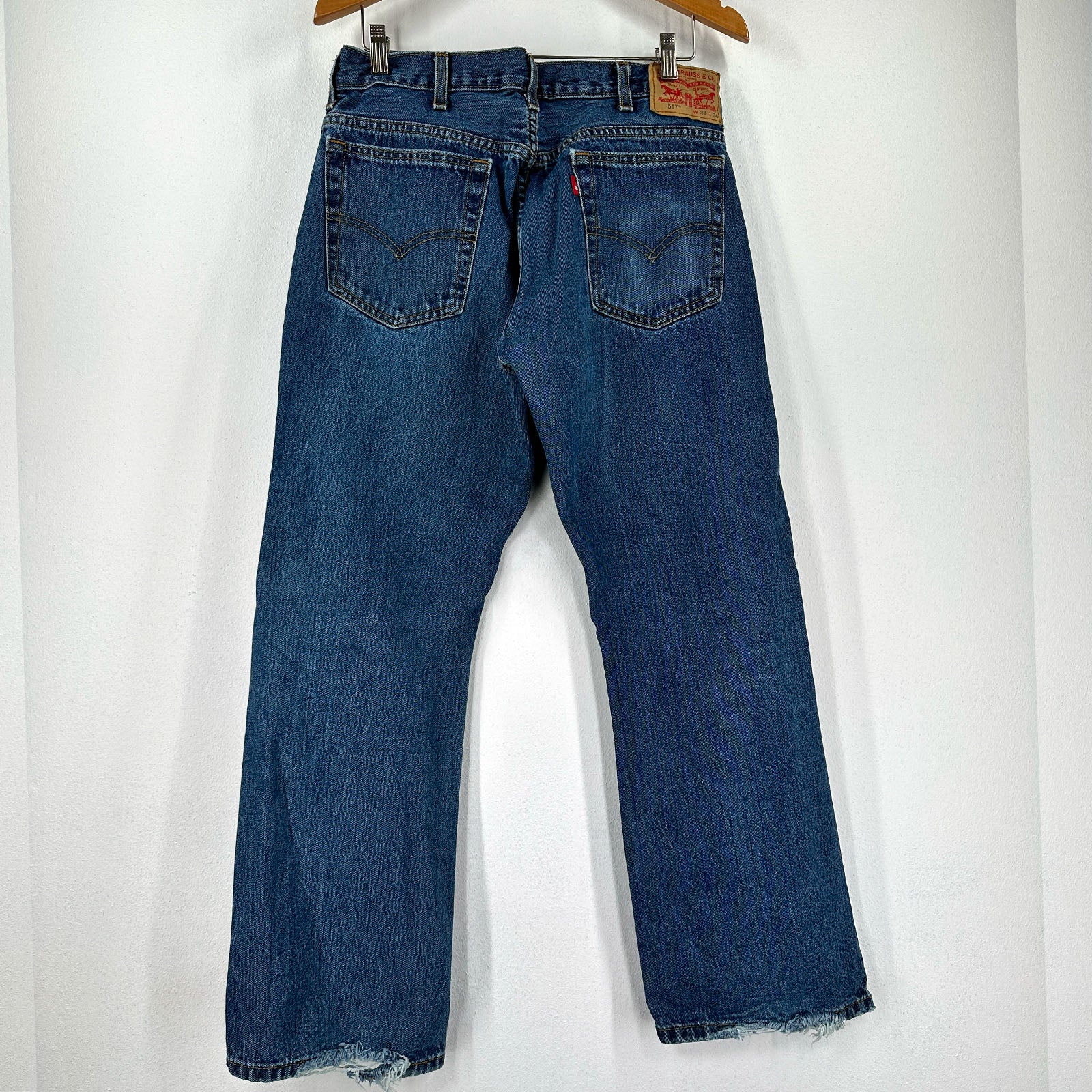 Bandana Patched Reclaimed Levi's 517 Boot Cut - 33x29 Great Lakes Reclaimed Denim