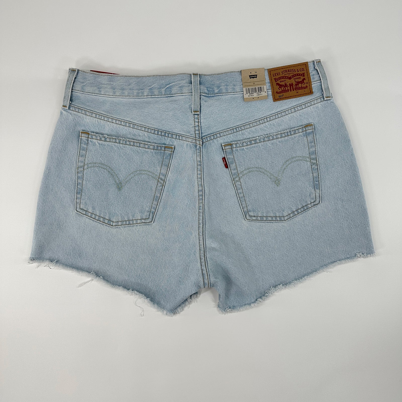 Levi's 501 Raw Edge Denim Shorts - New With Tags Great Lakes Reclaimed Denim