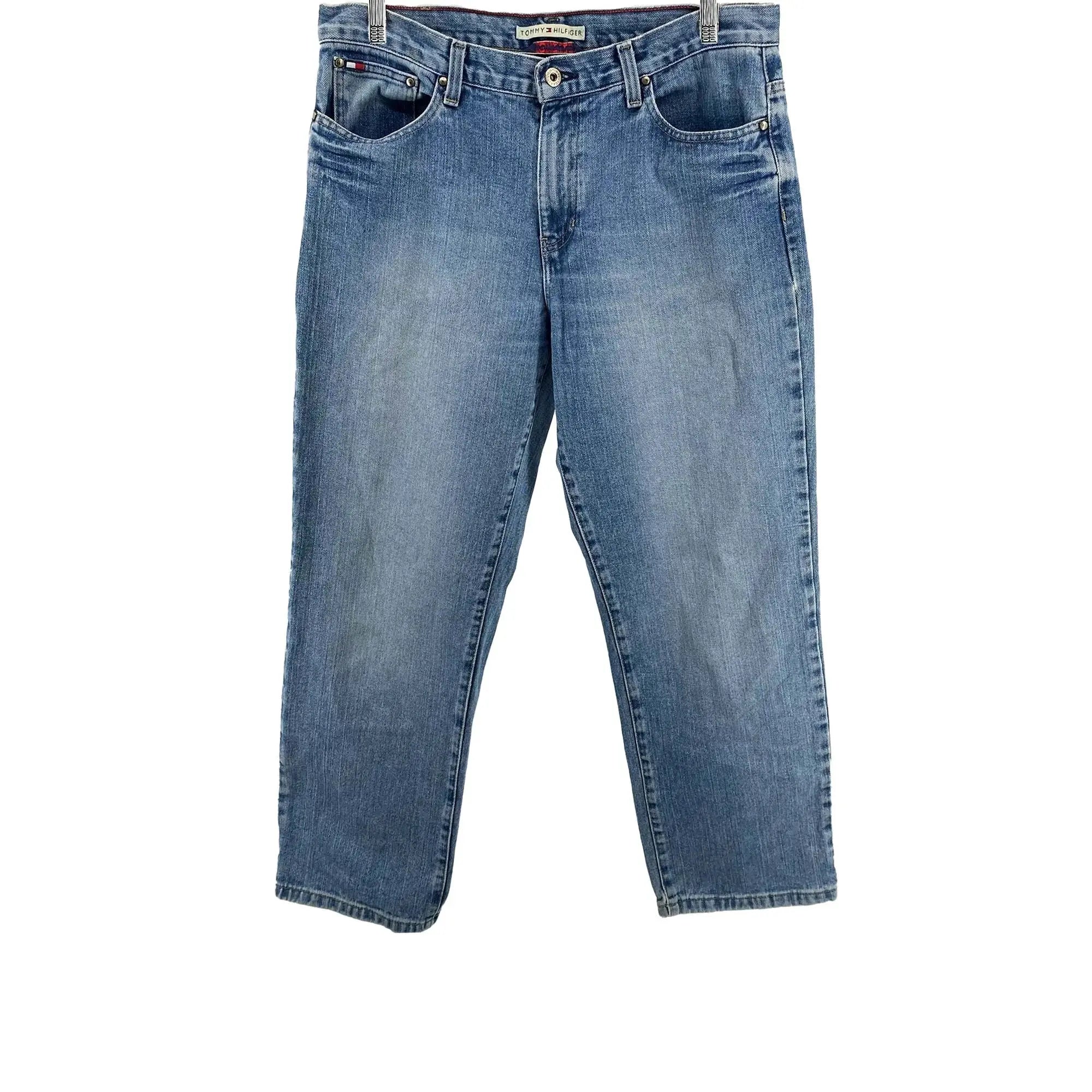 Tommy Hilfiger Boyfriend Jeans - Women's 12 (32x28) Great Lakes Reclaimed Denim